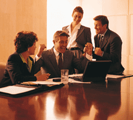 group of white collar workers/board